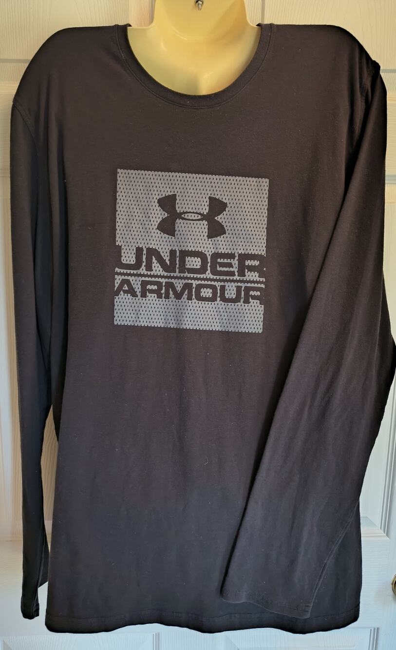 Under Armour HeatGear Men's Ls Crew Neck Loose Fit T-Shirt - Dk Gray/Lt.Gray XL